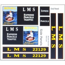 T19G25D3 LMS Waterslide Transfers for G25 Traders Van (OO Scale 1/76th)